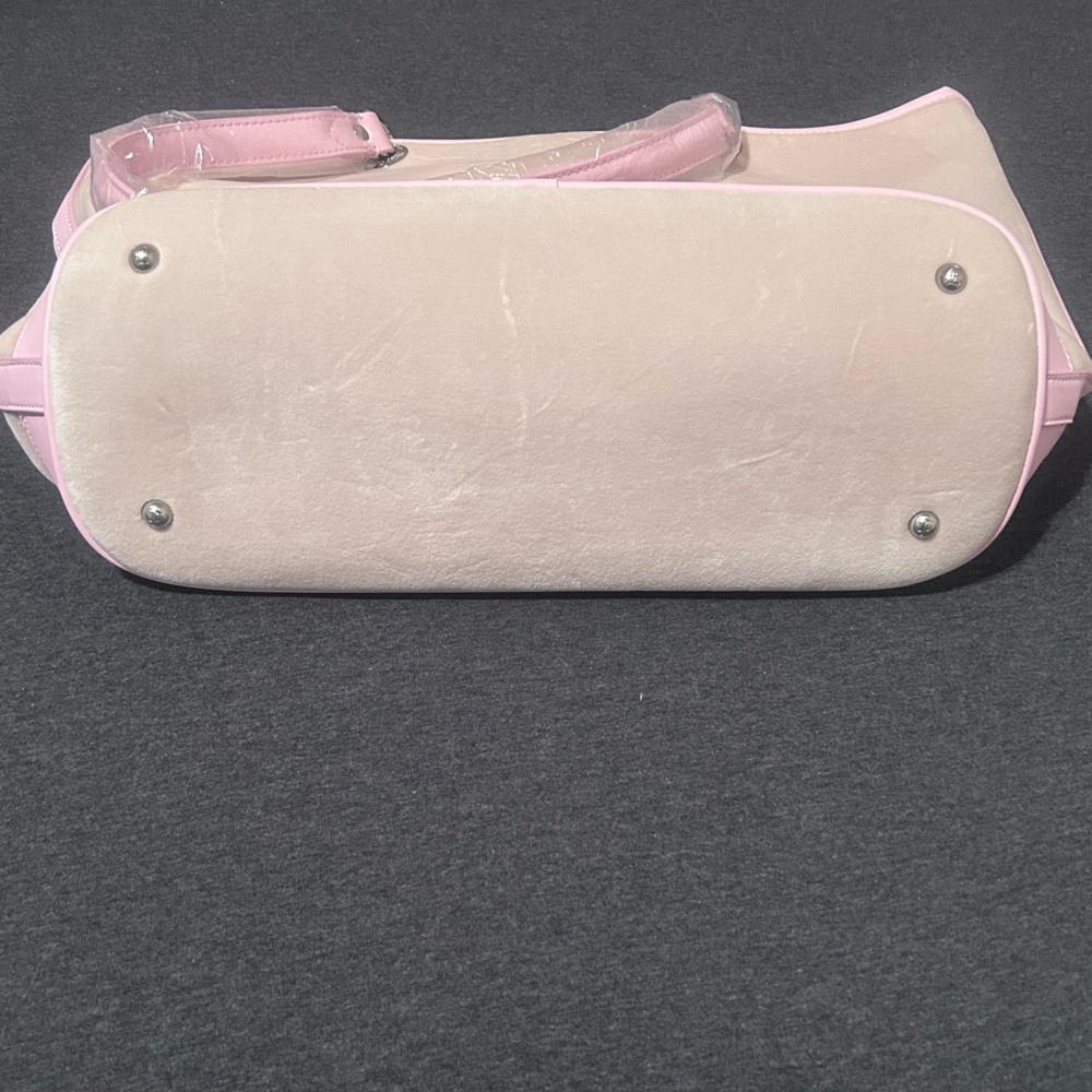 Juicy Couture Twig Scottie Dogs Tote Bag Pink Velour Rare Shopper NWT - Picture 11 of 12